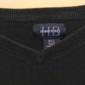 Harbor Bay V ne k sweater Long sleeve. size 5XL Black
